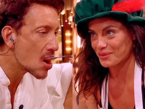 Nico Vázquez y Emilia Attias revivieron Casi Ángeles con una escena improvisada en MasterChef Celebrity