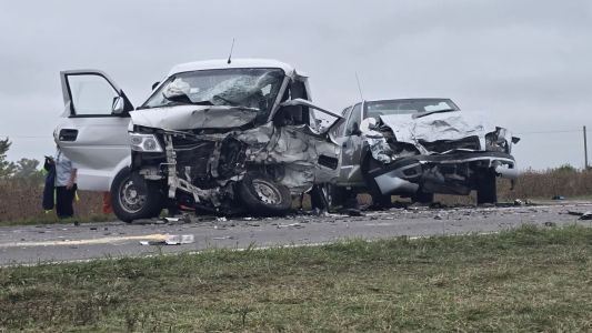 Dos víctimas fatales y cuatro heridos tras un choque en la Ruta 14