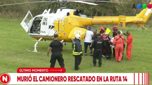 Murió el camionero tras el violento choque frontal entre dos camiones en la ruta 14