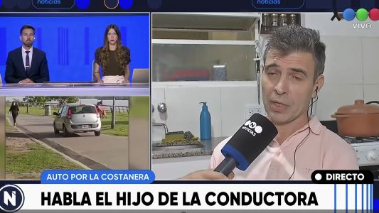 Filmaron a una mujer manejando por la costanera peatonal y habló su hijo
