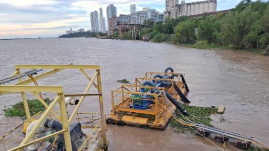 Camalotes en el río obligaron a frenar el bombeo en la planta de Aguas Santafesinas