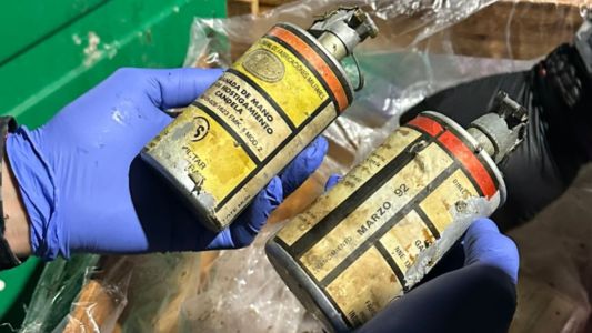Encontraron tres granadas en un contenedor de residuos
