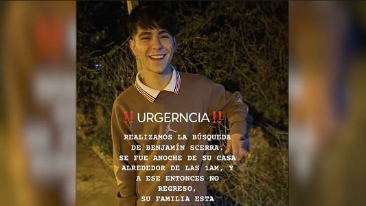Operativo por la búsqueda de Benjamín Scerra: incidentes, corte de luz y reclamo de resguardo a la prensa