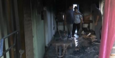 Una estufa provocó un impactante incendio en una vivienda