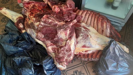 Operativo en Serodino: carne ilegal y droga en una carnicería