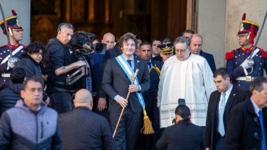 Milei asiste al Tedeum y ensaya una foto de unidad, pese a la interna y la ausencia de Villarruel