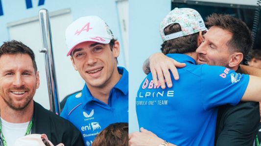 El encuentro entre Messi y Colapinto en el GP de Miami