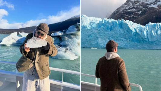 Ricardo Arjona se dejó cautivar por la Patagonia y visitó el Glaciar Perito Moreno