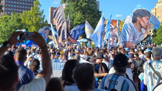 Kansas: las fotos del vibrante banderazo argentino en la previa del debut ante Argelia