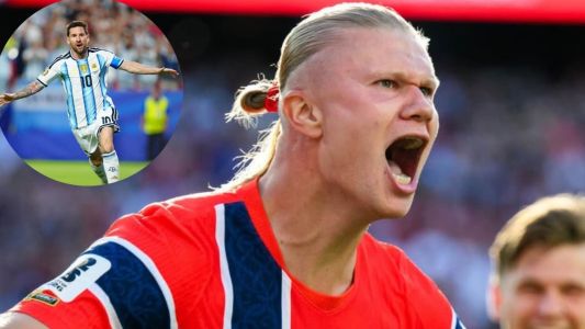 "Es un desquiciado": la reacción de Haaland al hat-trick de Messi