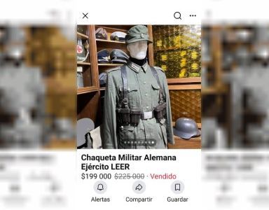 Vendía artículos vinculados al nazismo por redes y hallaron esvásticas hasta en el piso de su casa