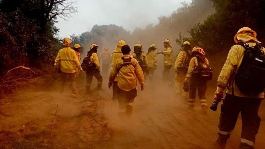 Regresaron a Santa Fe los brigadistas que combatieron los incendios en Chubut