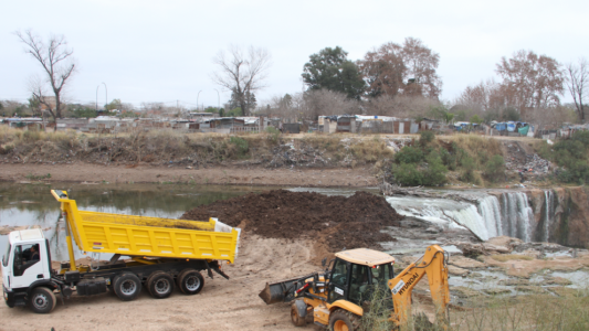 Avanzan las obras para salvar la cascada del Saladillo