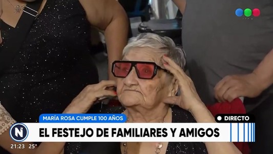 María Rosa celebró sus 100 años rodeada de más de 200 familiares