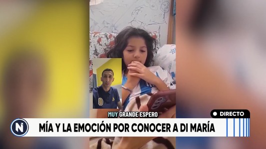Mía, de 9 años, logró un saludo de Ángel Di María tras viralizar su video