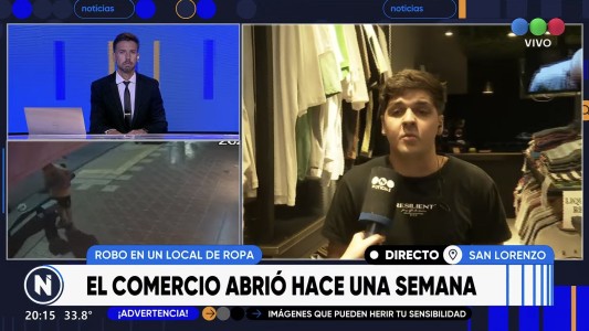 Robo en San Lorenzo: desvalijaron un local de ropa que abrió hace una semana