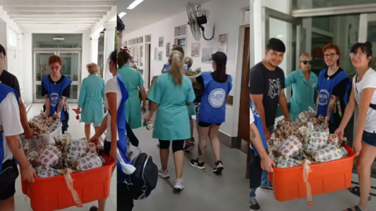 Movimiento Solidario Rosario llevó juguetes y donaciones a hospitales en la previa de Navidad