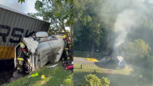 Choque frontal entre dos camiones en Zavalla: un muerto