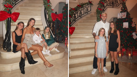 La China Suárez y Mauro Icardi celebraron la Navidad en Buenos Aires junto a sus hijos