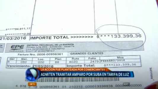La Justicia admitió tramitar el amparo presentado por comerciantes contra el "tarifazo" de luz