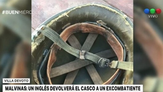 Un inglés le devolverá su casco a un veterano de Malvinas