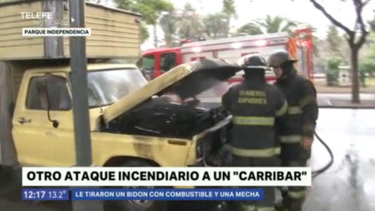 Parque Independencia: otro ataque incendiario a un carrito
