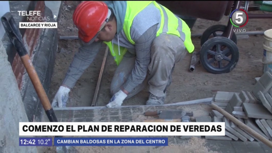 Comenzó el plan de reparación de veredas