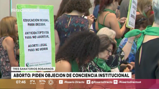Aborto legal: tres sanatorios rosarinos se suman al pedido de objeción de conciencia institucional