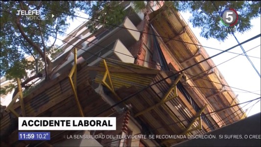 Accidente laboral: un obrero cayó desde el cuarto piso de un edificio en construcción