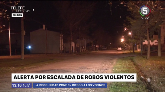 Vecinos de Roldán en alerta por escalada de robos violentos
