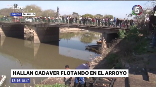 Hallaron un cadáver flotando en el arroyo Saladillo