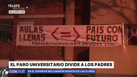 Paro docente: padres se manifestaron para pedir por el retorno a clases