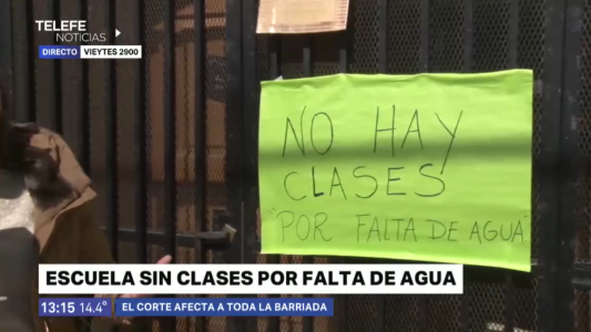 Una escuela de zona norte no dicta clases por falta de agua