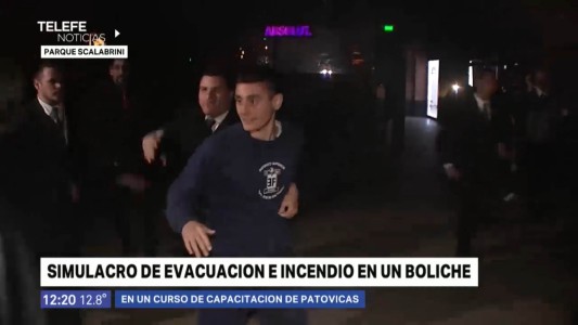 Se realizó un simulacro de evacuación de un boliche