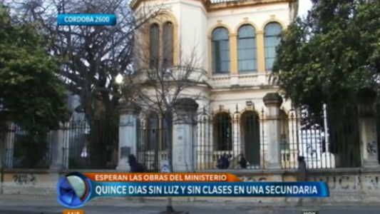 Quince días sin luz y clases en una secundaria