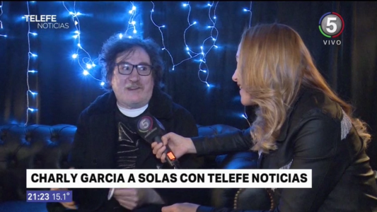 Charly García mano a mano con Telefe Noticias