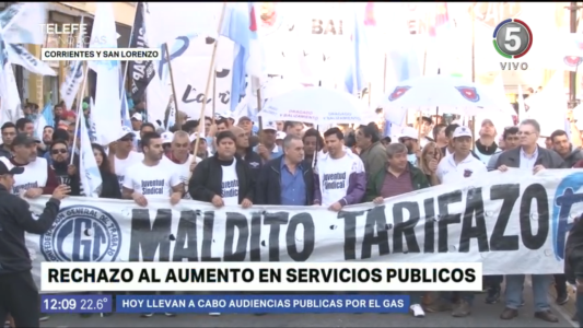 Marcha contra los tarifazos: sindicatos y organizaciones sociales reclamaron en las puertas del Enargás