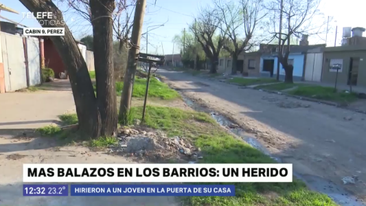 Pérez: un joven fue baleado en la puerta de su casa