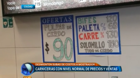 Carnicerías con nivel normal de precios y ventas