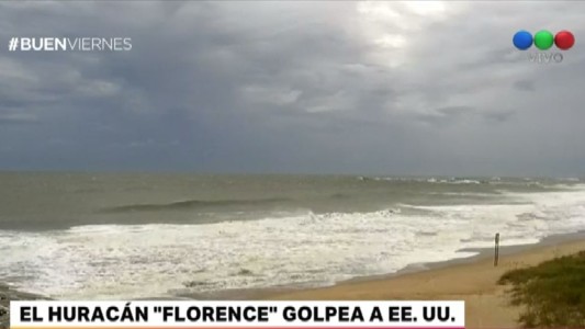 Estados Unidos: reportan olas gigantes por huracán Florence