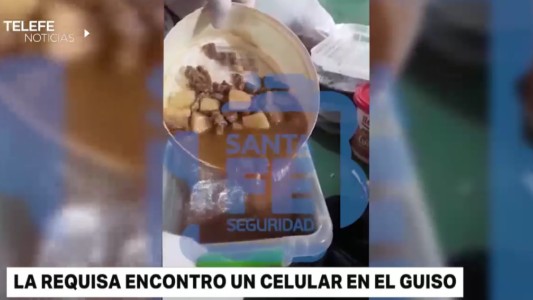 Intentaron ingresar dos celulares a la cárcel escondidos en un recipiente con guiso
