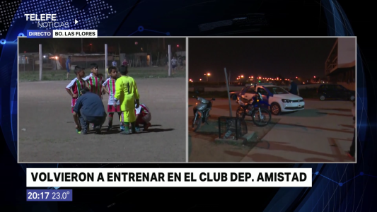 El club Deportivo Amistad retomó sus actividades con custodia policial