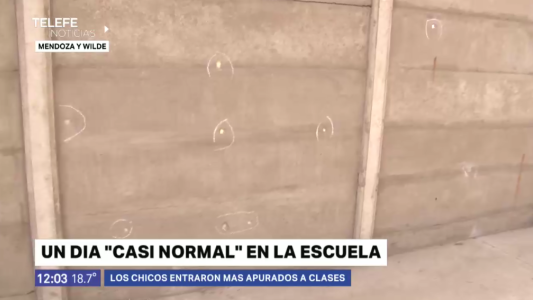 Los alumnos volvieron a clase luego del ataque a balazos frente a la escuela