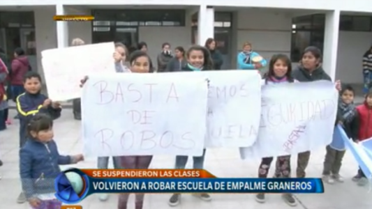 Volvieron a robar la escuela de Empalme Graneros
