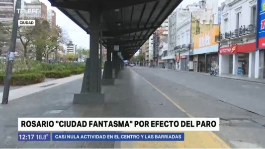 Rosario, una ciudad fantasma por el efecto del paro
