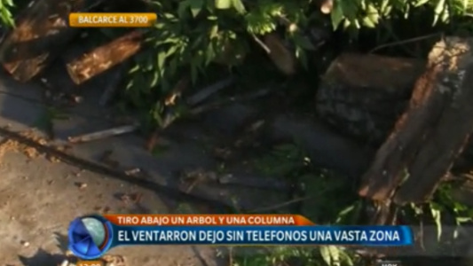 El ventarrón dejó sin teléfonos una vasta zona