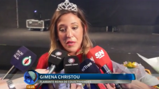 Gimena Christou fue elegida como la nueva reina de Colectividades