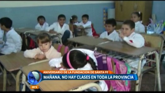 El martes no habrá clases en las escuelas de la Provincia por el aniversario fundacional de la ciudad de Santa Fe