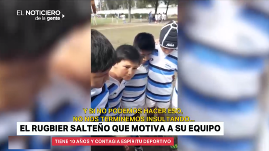 Un líder con todas las letras: la arenga de un pequeño rugbier que conmueve a todos