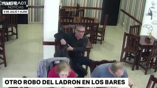 El "ladrón de bares", nuevamente capturado en acción